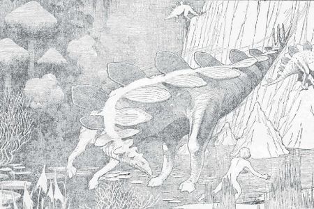 A gliding Stegosaurus