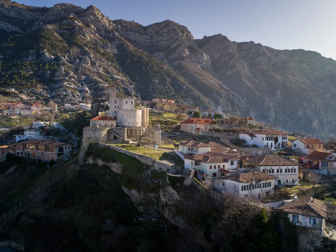 Drone view of Kruja Castle