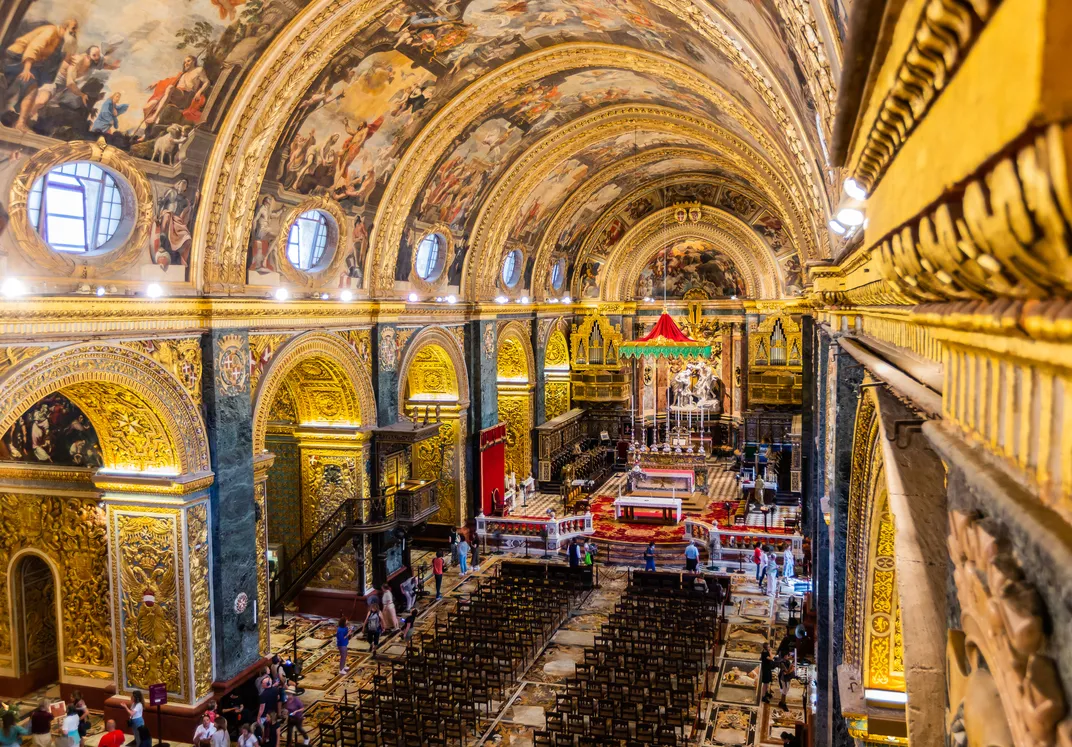 Interior of St. John's Co-Cathedral, Valletta, Malta