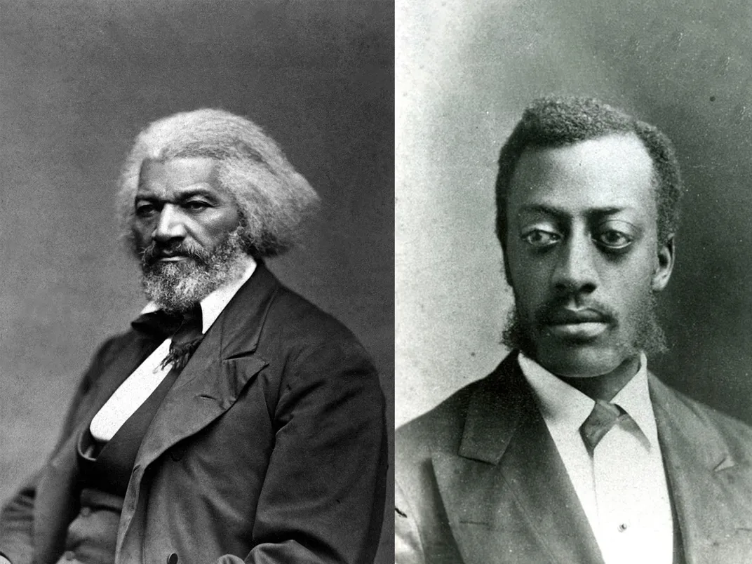 Frederick Douglass (left) and his son Charles Douglass (right)