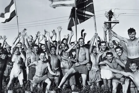 men in Japanese prison camp Navy was liberating