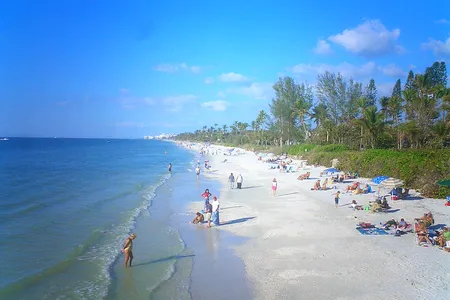 A beach in Naples. 