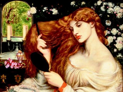 Fanny Cornforth posted for "Lady Lilith" and other influential Pre-Raphaelite paintings. 