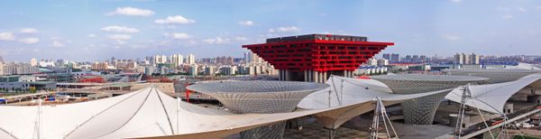 China Pavilion of Shanghai EXPO with Huangpu river view thumbnail