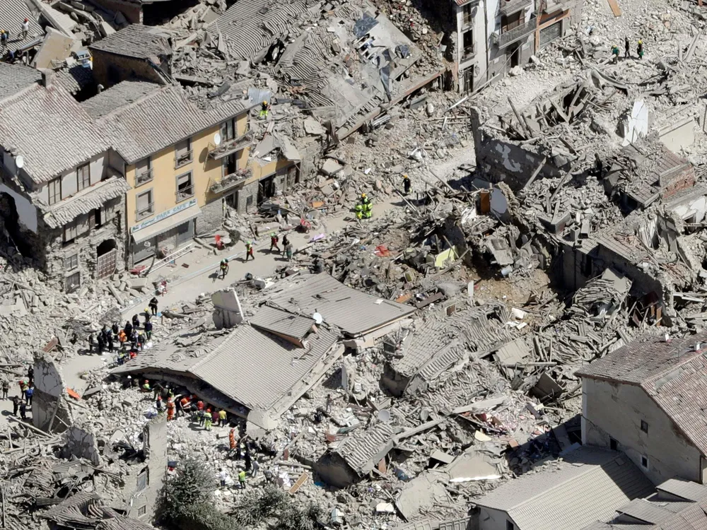 Earthquake Rubble in Italy