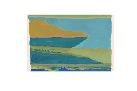 Lee Hall, untitled watercolor, ca. 1980s (detail). Watercolor on paper, 6 ½ x 5 in. Lee Hall Papers, Archives of American Art, Smithsonian Institution.