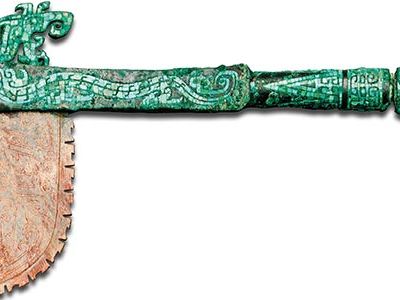 This Chinese ceremonial ax and other rare bronze works are back on permanent display at the Freer Gallery.