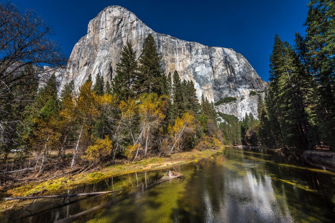 El Capitan Reflection In The Merced River Yosemite National Park