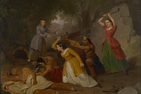 Junius Brutus Stearns, "Hannah Duston Killing the Indians" (1847). Oil on canvas.