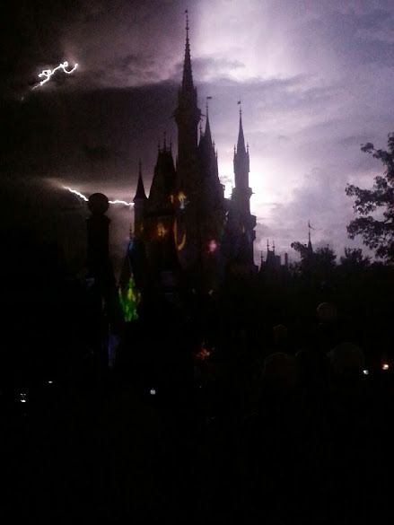 Cinderellas castle with storm moving in thumbnail