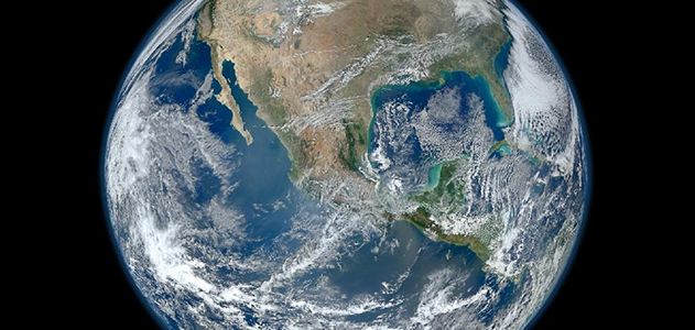 A 'Blue Marble' image of the Earth