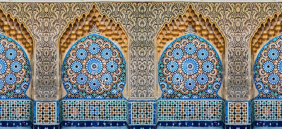  Decorative tile work found in Morocco 