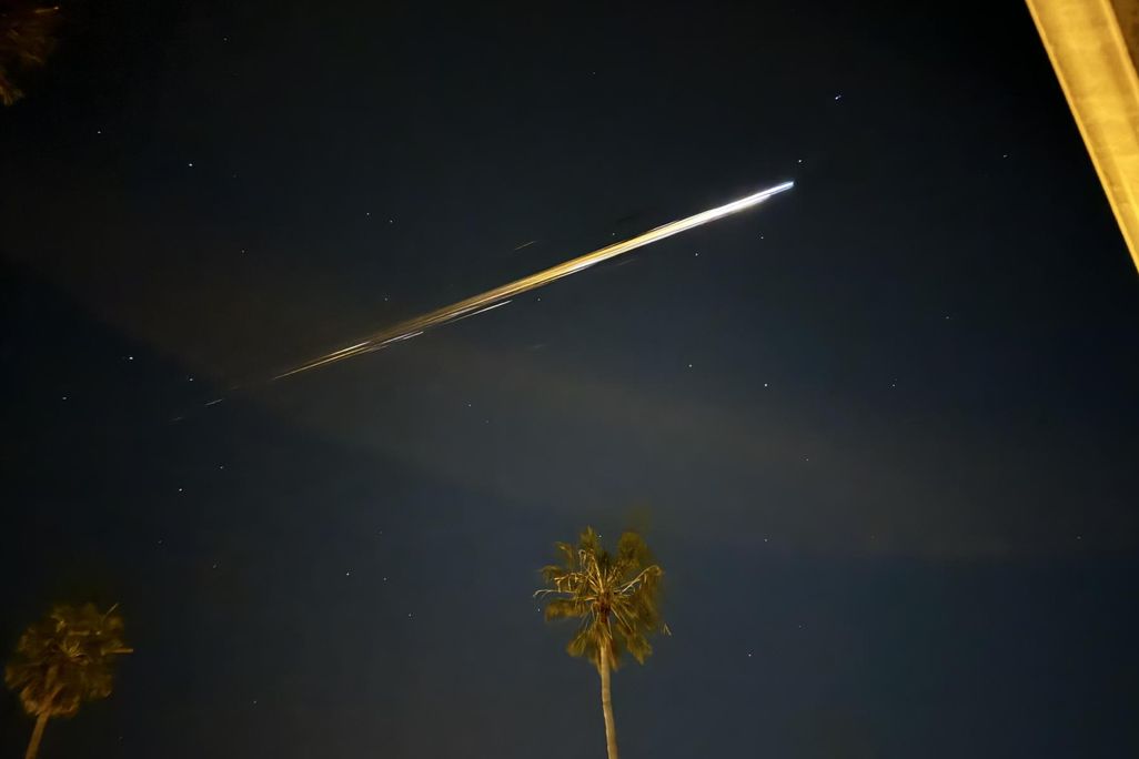 a flash of light in the sky
