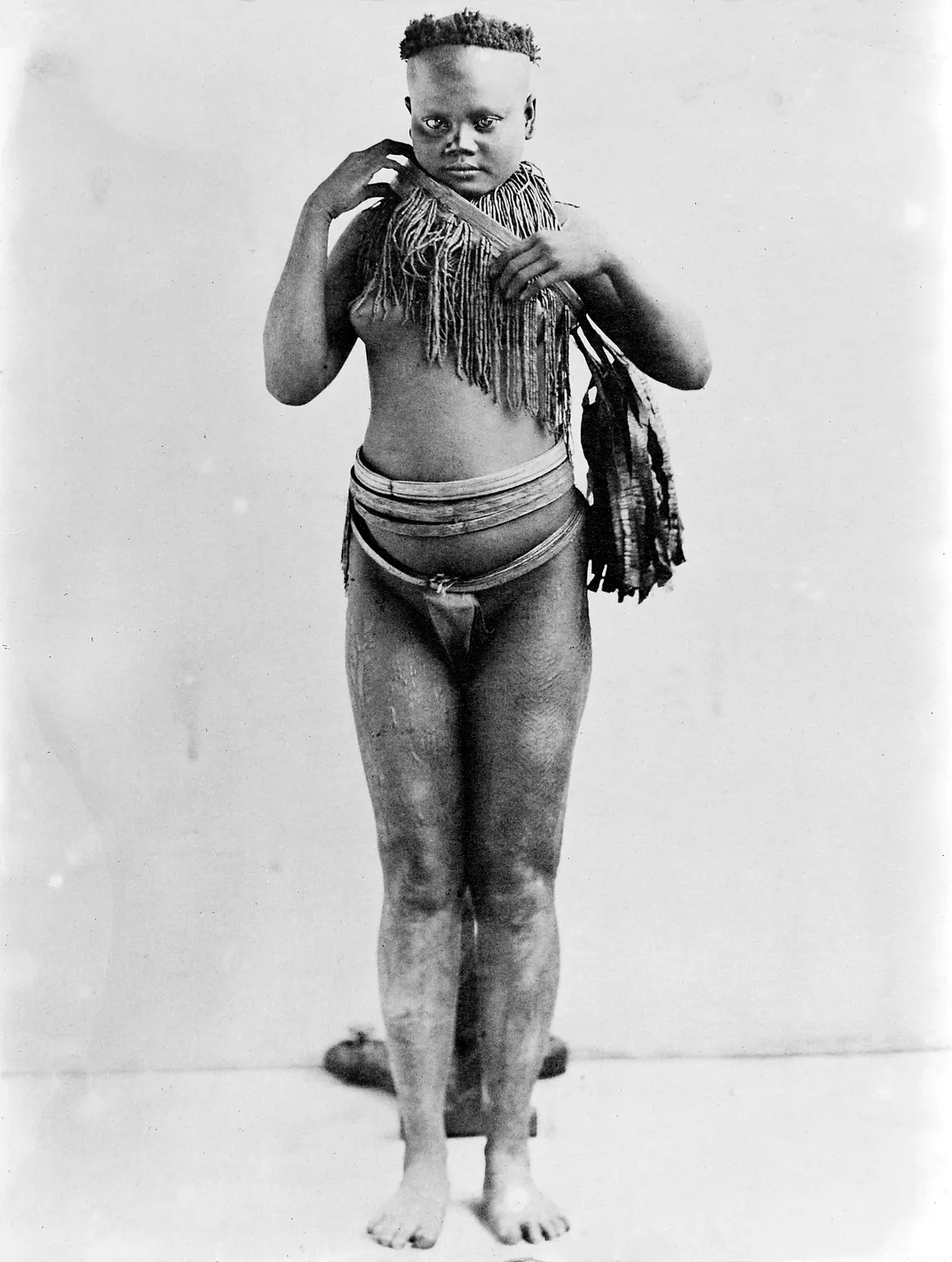 A 1938 photo of a young girl from the Andaman Islands