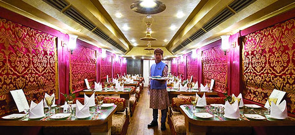  The dining car of Royal Rajasthan on Wheels 