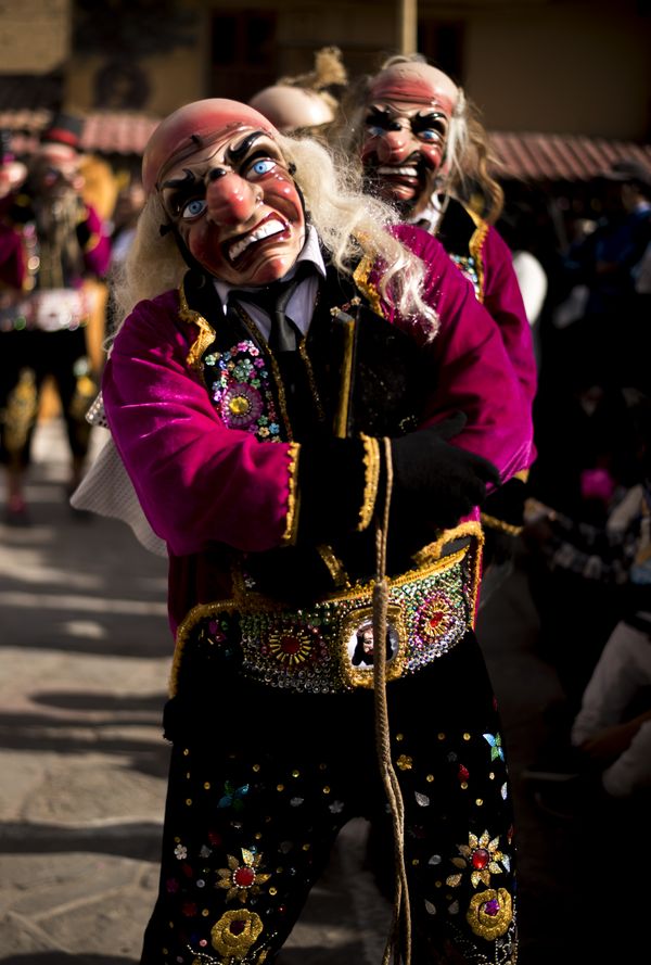 Traditional peruvian dancers in Ollantaytambo Cusco,Peru thumbnail