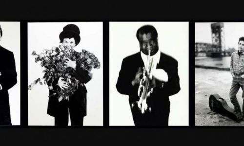 black and white photographs from the Richard Avedon exhibition