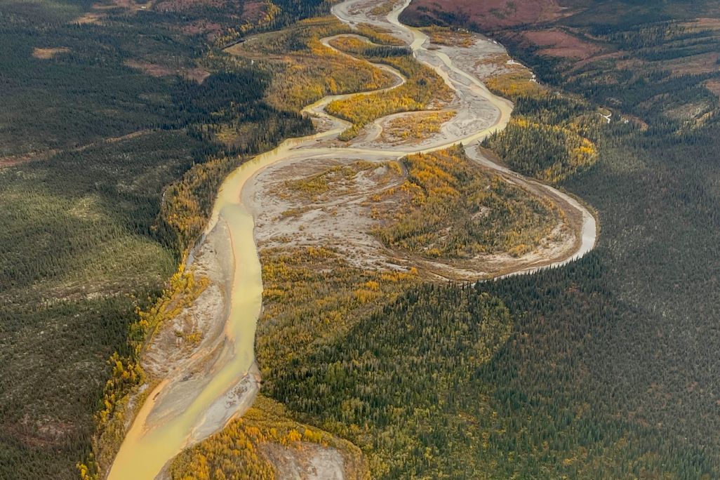 Orange river running through landscape