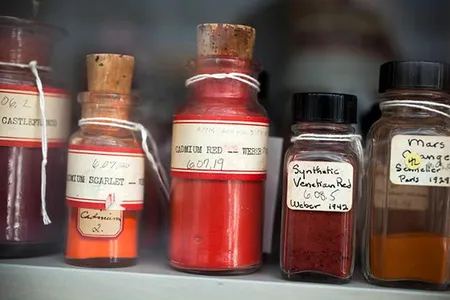 A red pigment reference from the Forbes Pigment Collection helped prove that a supposed Jackson Pollock painting was a fake.