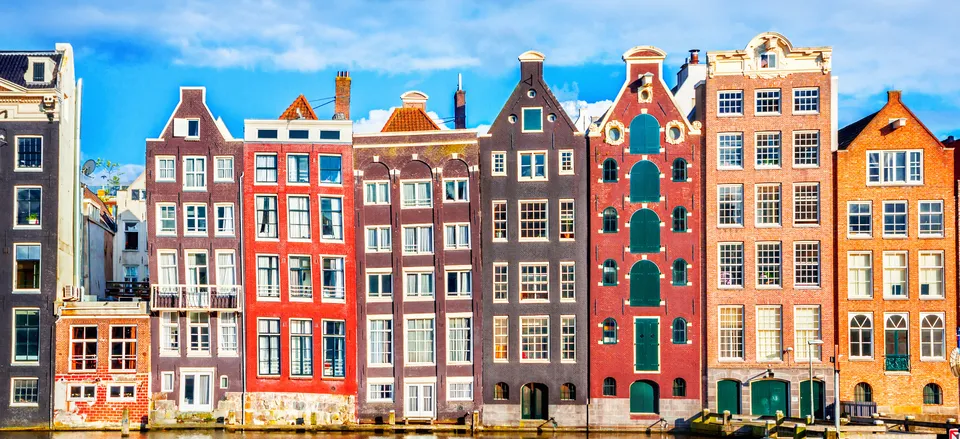  Traditional canal houses in Amsterdam 