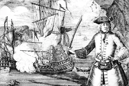 A portrayal of  Henry Every, a pirate who may have possessed the newly discovered coin. 