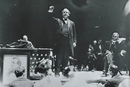 “We have submitted the issue to the American people and their will is law,” wrote Democrat William Jennings Bryan (pictured here on the campaign trail) in an 1896 telegram to Republican William McKinley.