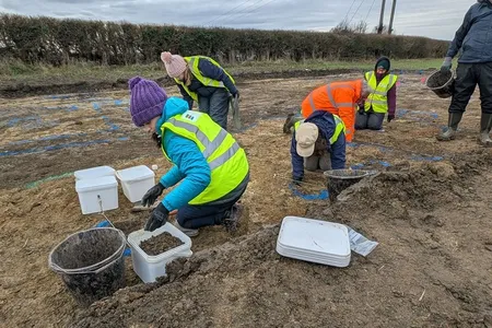 Archaeologists and volunteers excavating the site in&nbsp;Willersey