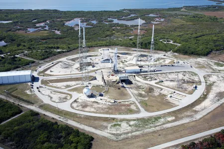 The way it was: SLC-40, a U.S. Air Force pad dating back to the 1960s, looked like this before SpaceX improved it over the last year. New pictures of the complex have not been released, due to worries about photographing militarily sensitive hardware.
