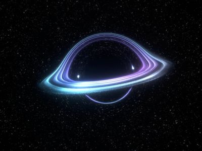 An artist’s rendering of the mysterious object, which has a mass about 2.6 times that of the sun and was consumed by a black hole some 23 times the mass of the sun. Astronomers say it's less massive than any known black hole and more massive than any known collapsed star, called a neutron star.