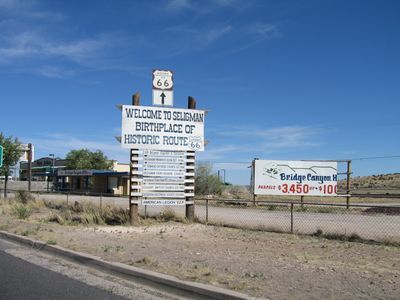 A section of the Historic Route 66 in Seligman, Arizona.