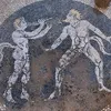 Workers Stumble Upon Ancient Greek Mosaic of Dancing Satyrs icon