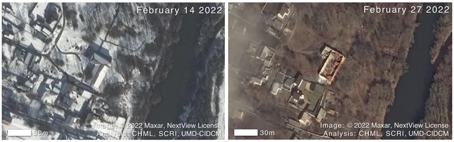 Satelite image of the Ivankiv Museum of History and Local Lore