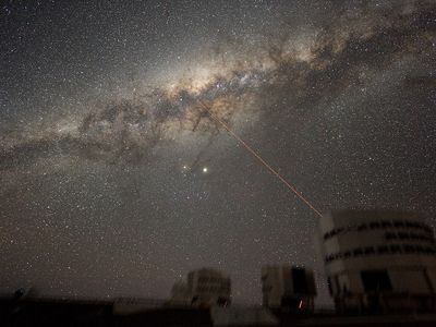 Image of the night sky above Paranal on 21 July 2007, taken by ESO astronomer Yuri Beletsky.