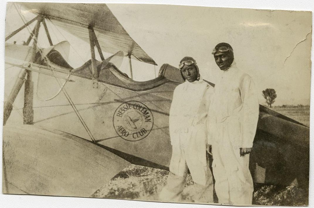 Powell with a JN-4 Jenny