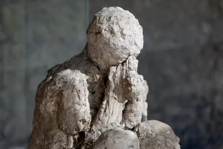 One of the plaster casts on display in the new exhibition