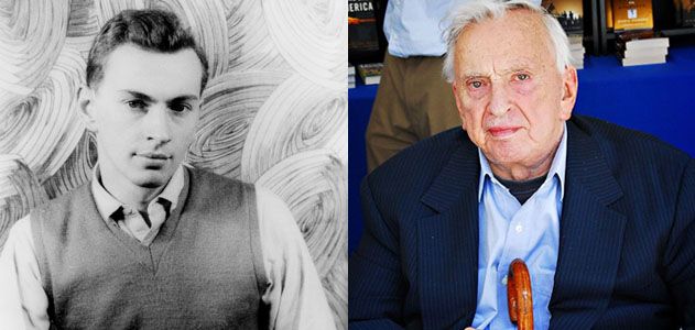 Gore Vidal: Left in 1948 (Image: Library of Congress) Right, in 2008