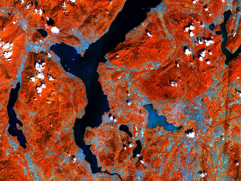 Northern Italy from space