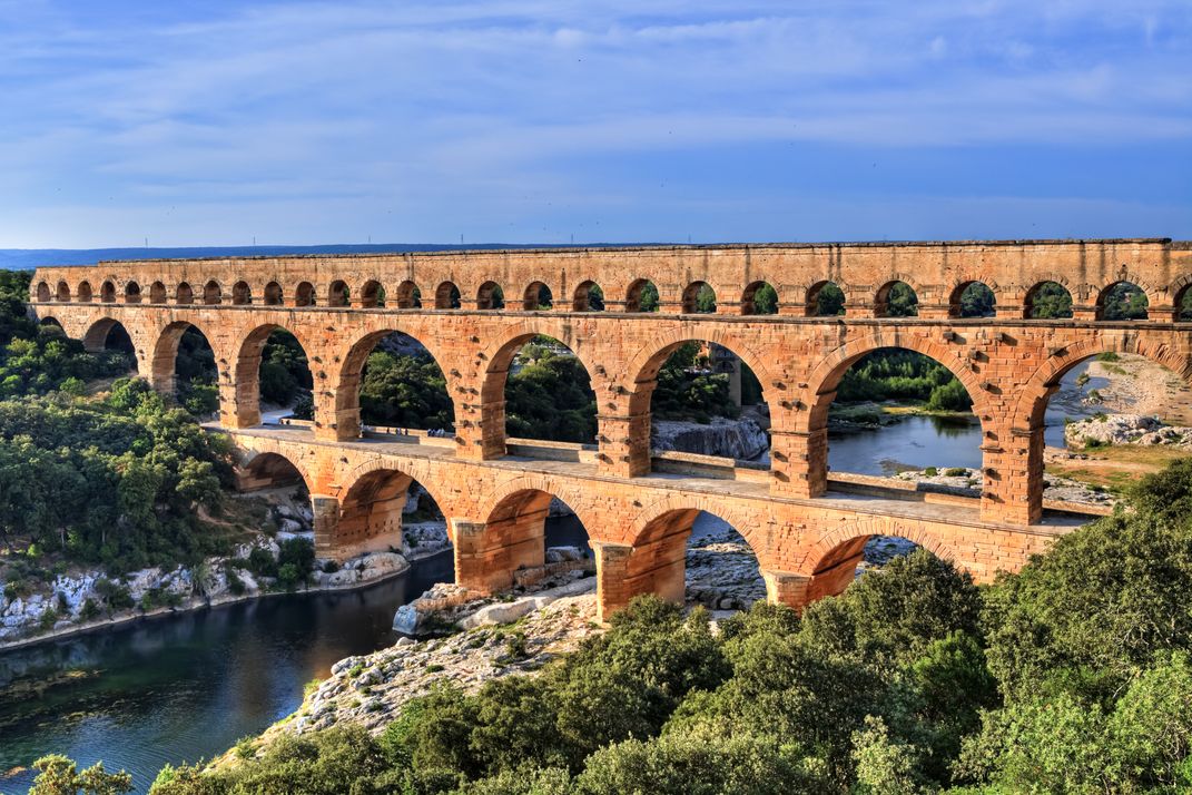 The ancient Pont du Gard