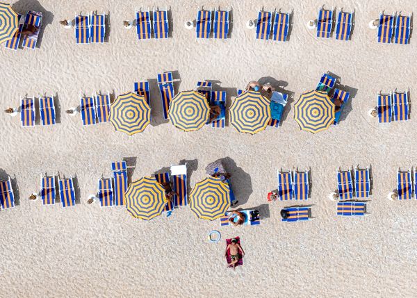 Sunbathing on the Adriatic Coast from Above thumbnail