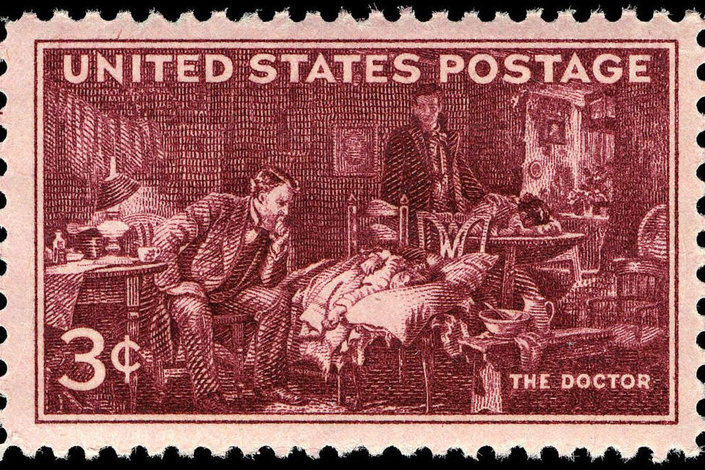 Doctors AMA Centennial 3-cent