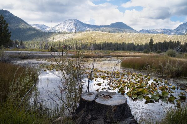 Sierra Nevada range from Baldwin Beach, Lake Tahoe thumbnail
