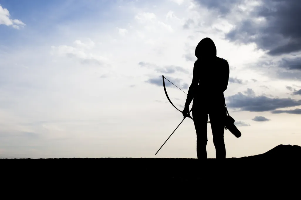 Woman with a bow and arrow