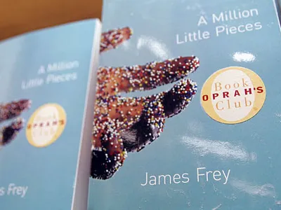 Copies of Frey's "A Million Little Pieces" are put on display in a bookstore in New York.