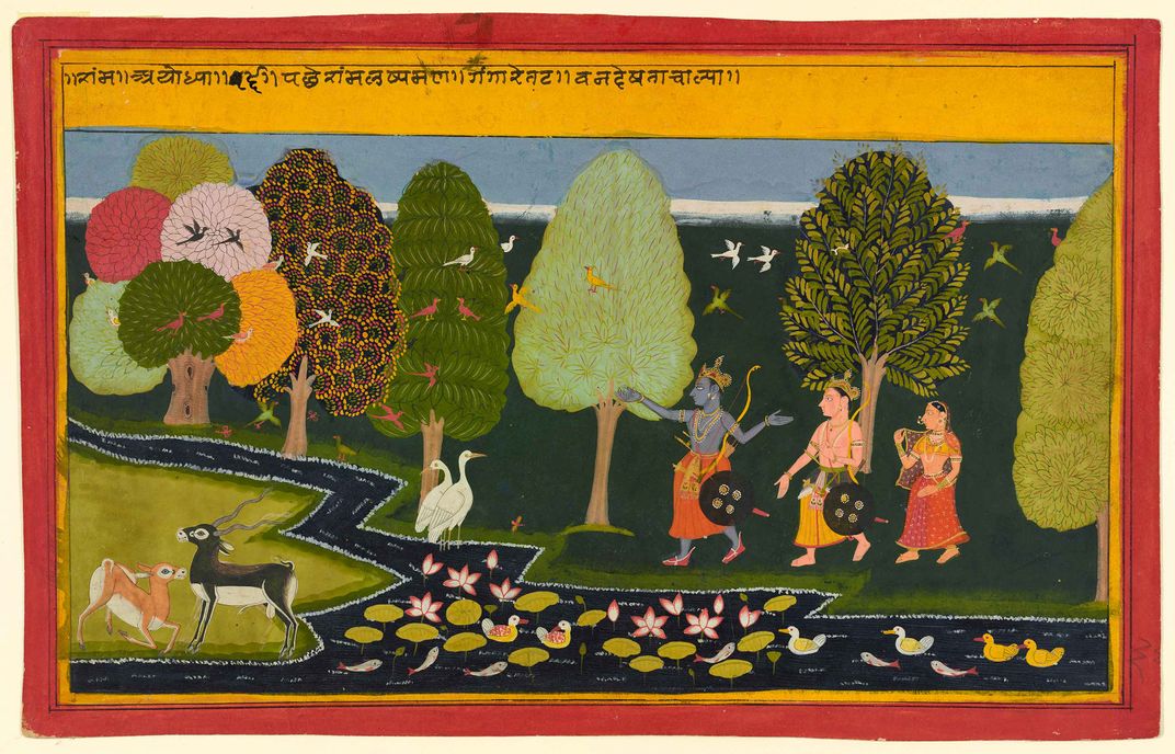 Watercolor from India, ca. 1680--1690