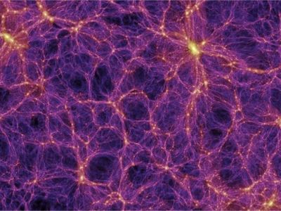 A simulation of the large-scale structure of the universe