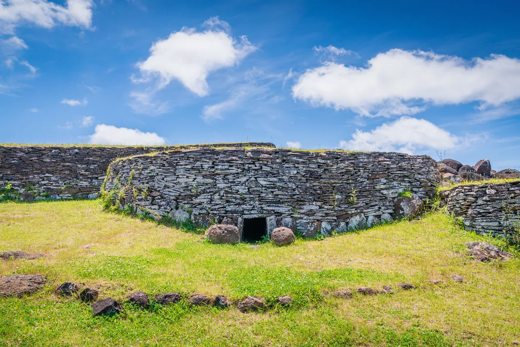 The stone village of Orongo, Easter Island