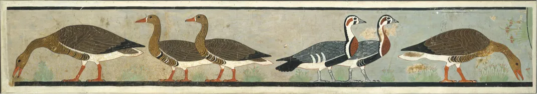 A facsimile of the full <em>Meidum Goose</em> painting