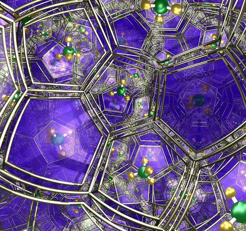 An artist’s rendering of methane