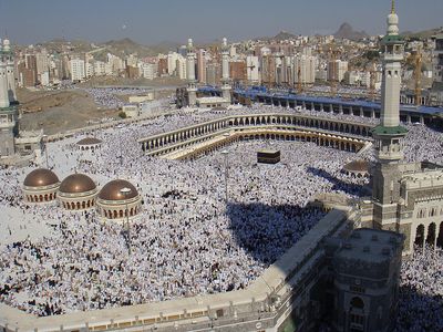 Any large gathering of people, such as this one for Hajj in 2008, has the potential to facilitate the transfer of disease.