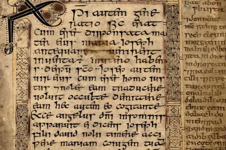 Excerpt from Folio 5 recto from the Book of Deer.